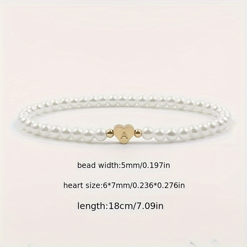 Jocelyn | Initial Heart Charm Bracelet