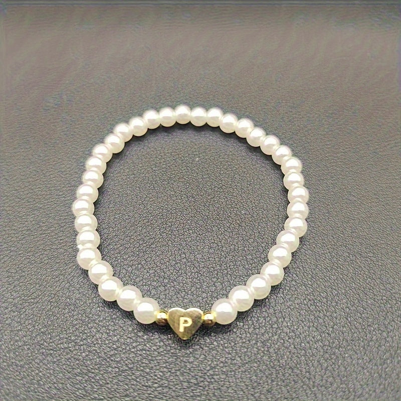 Jocelyn | Initial Heart Charm Bracelet