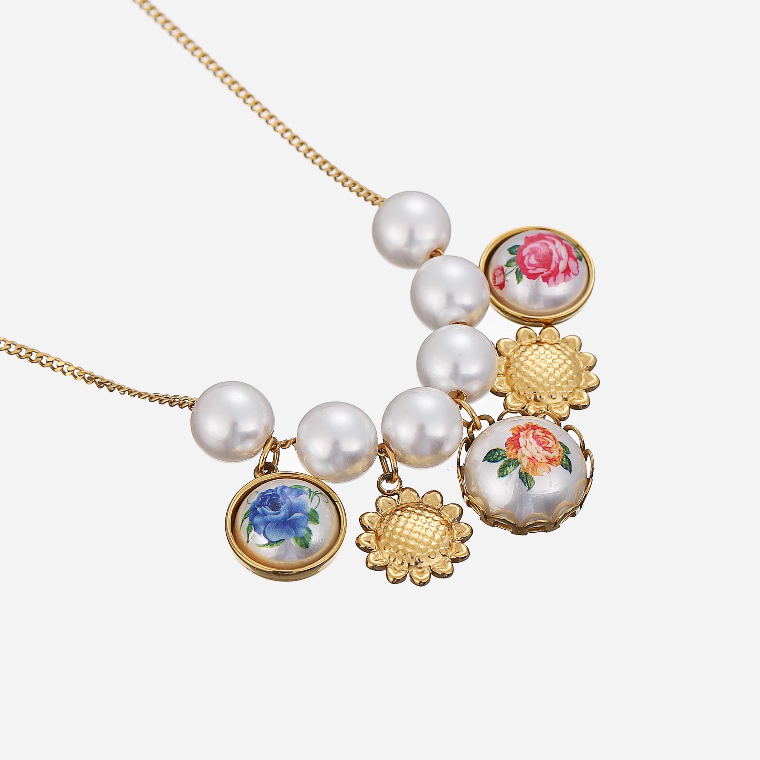 Mireille | Pearl & Charm Necklace