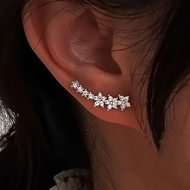 Ursula | Floral Ear Climber Earrings