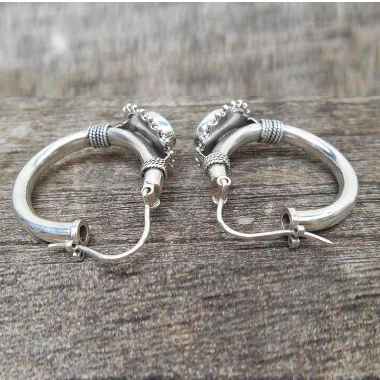 Adele | Sterling Silver Turquoise Drop Earrings