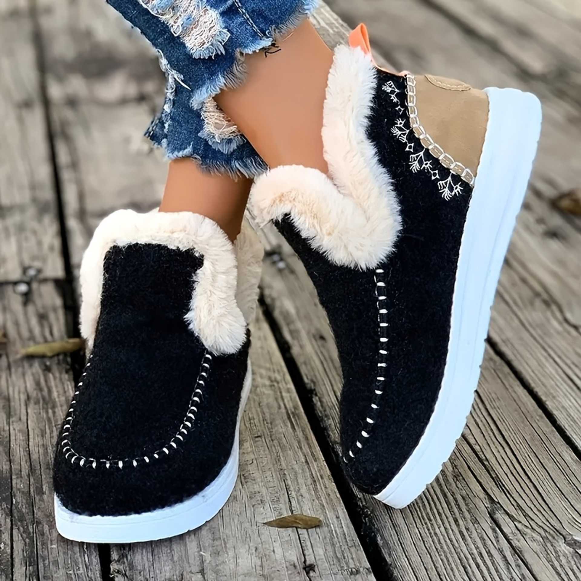 Marjory | Orthopedic Fleece Slip-On Boots