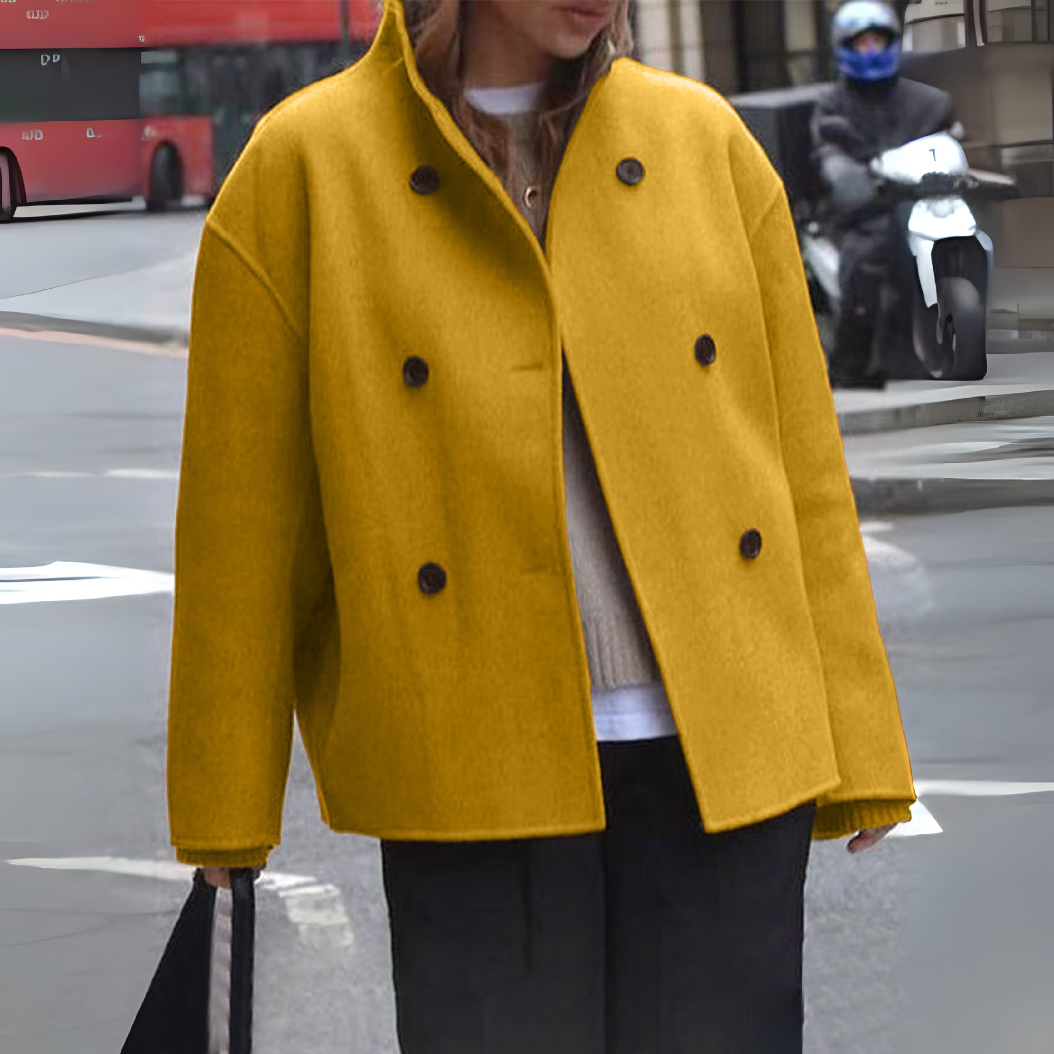 Séraphine | Cozy Stand Collar Long Coat