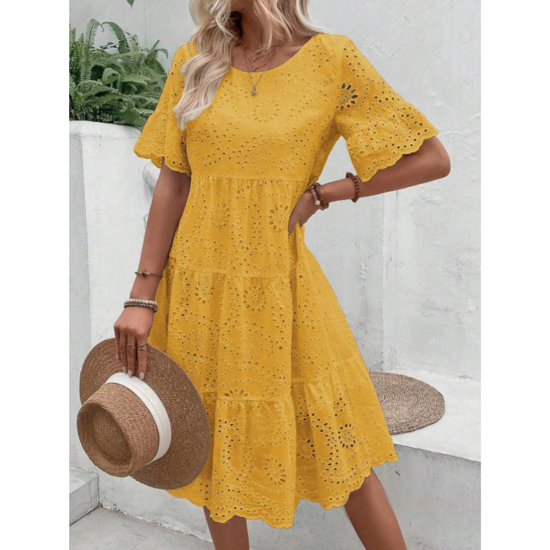 Solène | Boho Round Neck Summer Dress