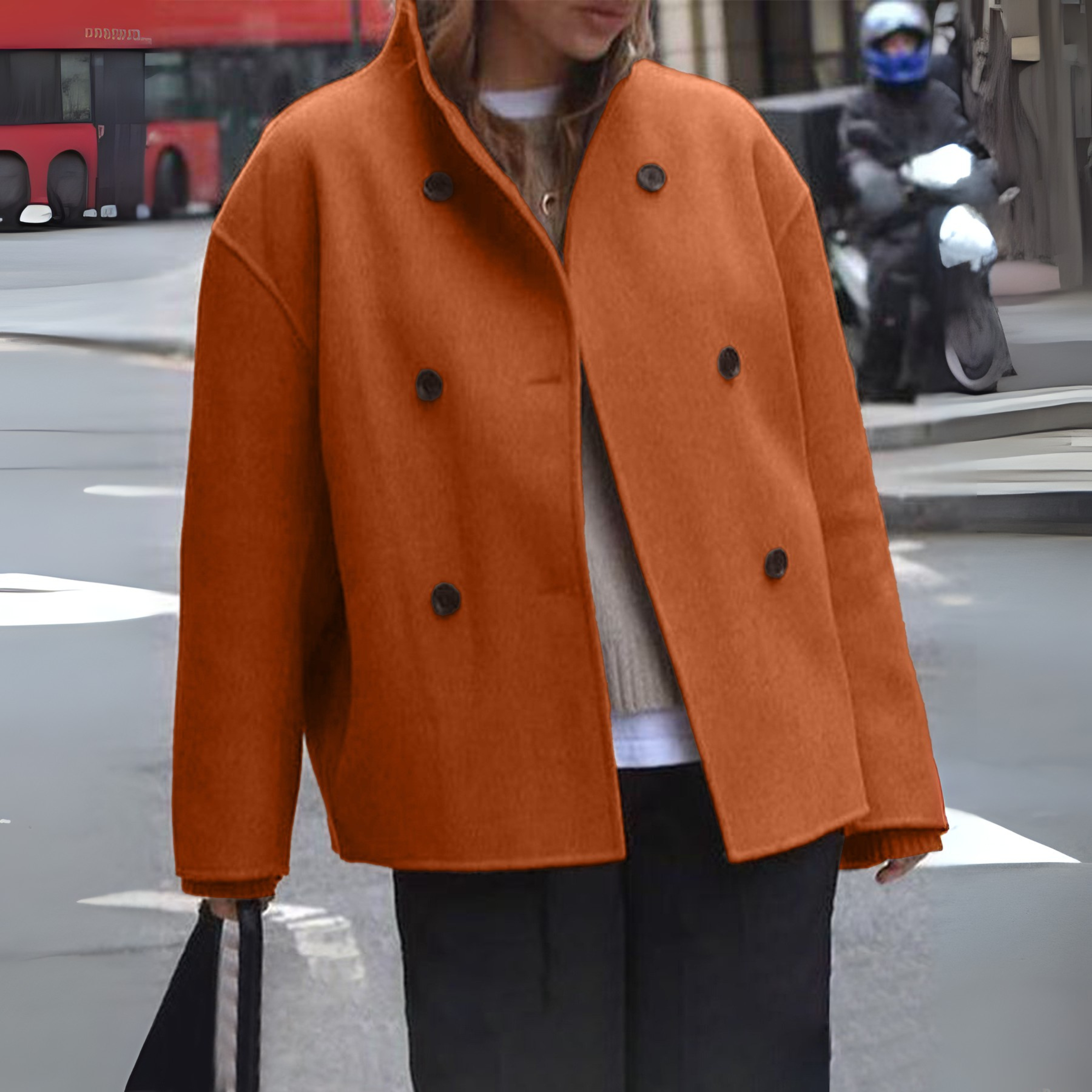 Séraphine | Cozy Stand Collar Long Coat