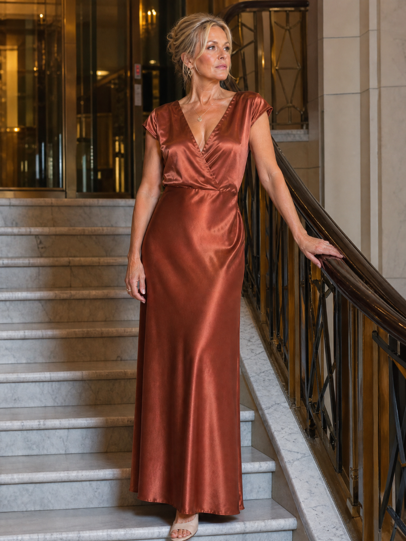 Pansy | Cap Sleeve Wrap Maxi Dress