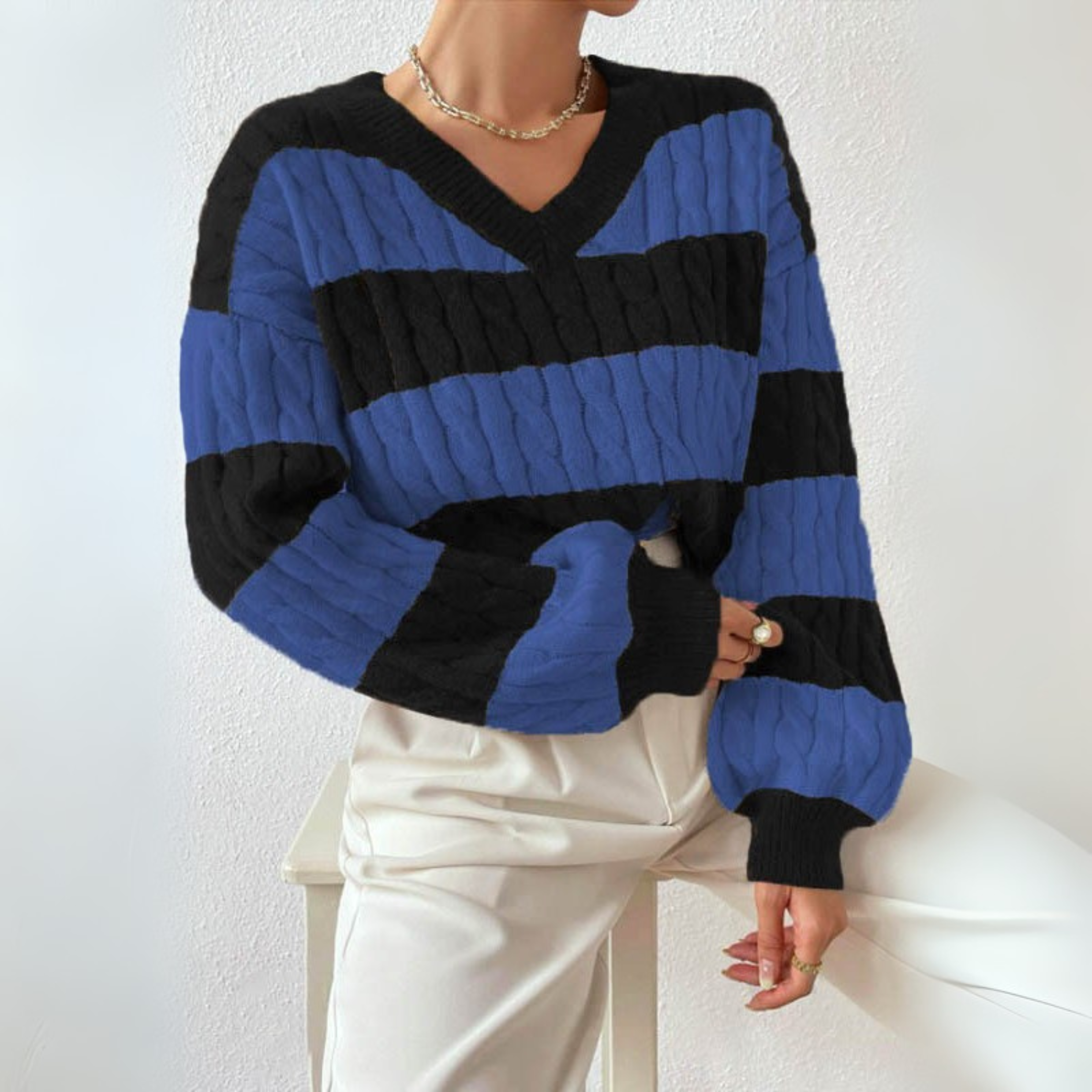 Céleste | V-Neck Long Sleeve Sweater