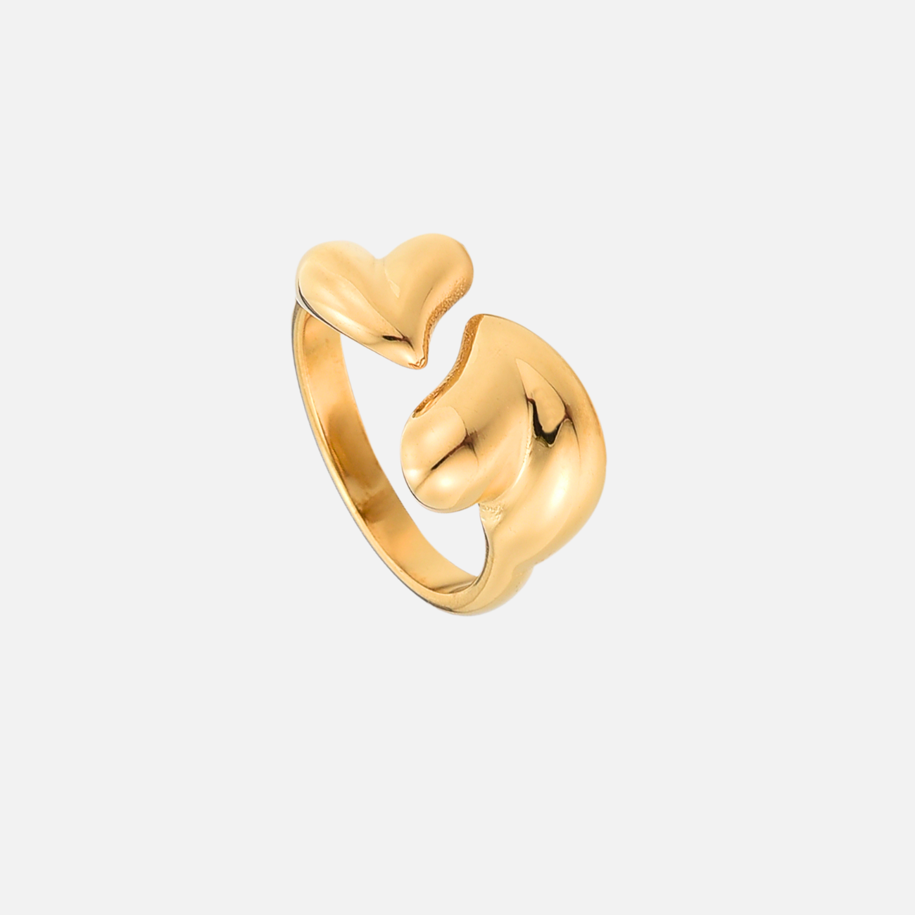Fayre | Hearts Ring Adjustable Gold