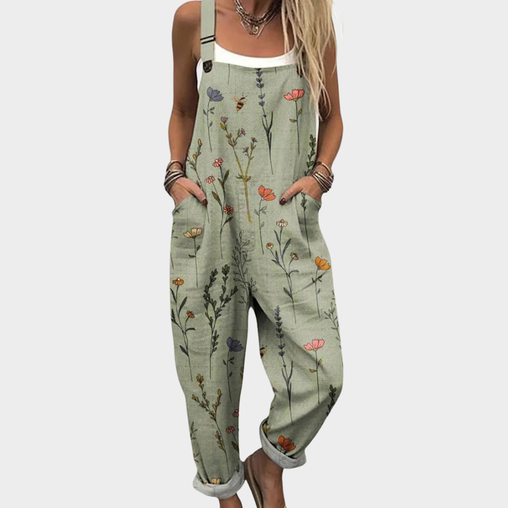 Catalina | Printed Wide-Leg Overalls
