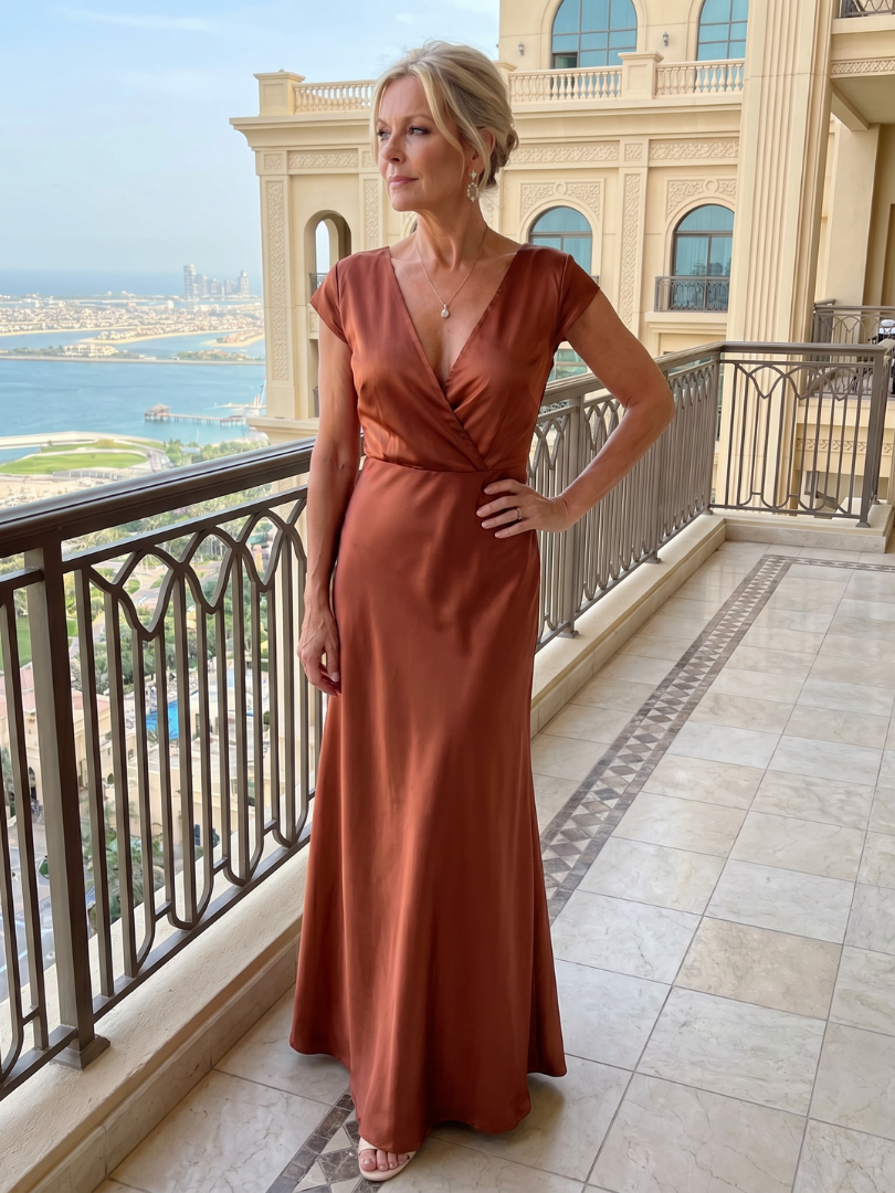 Pansy | Cap Sleeve Wrap Maxi Dress