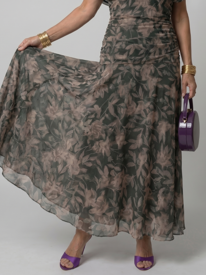 Treva | Off Shoulder Flow Midi Dress