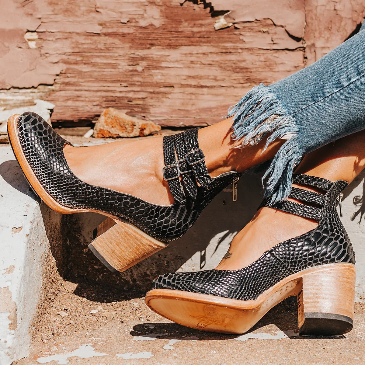 Queen | Buckle Strap Block Heel