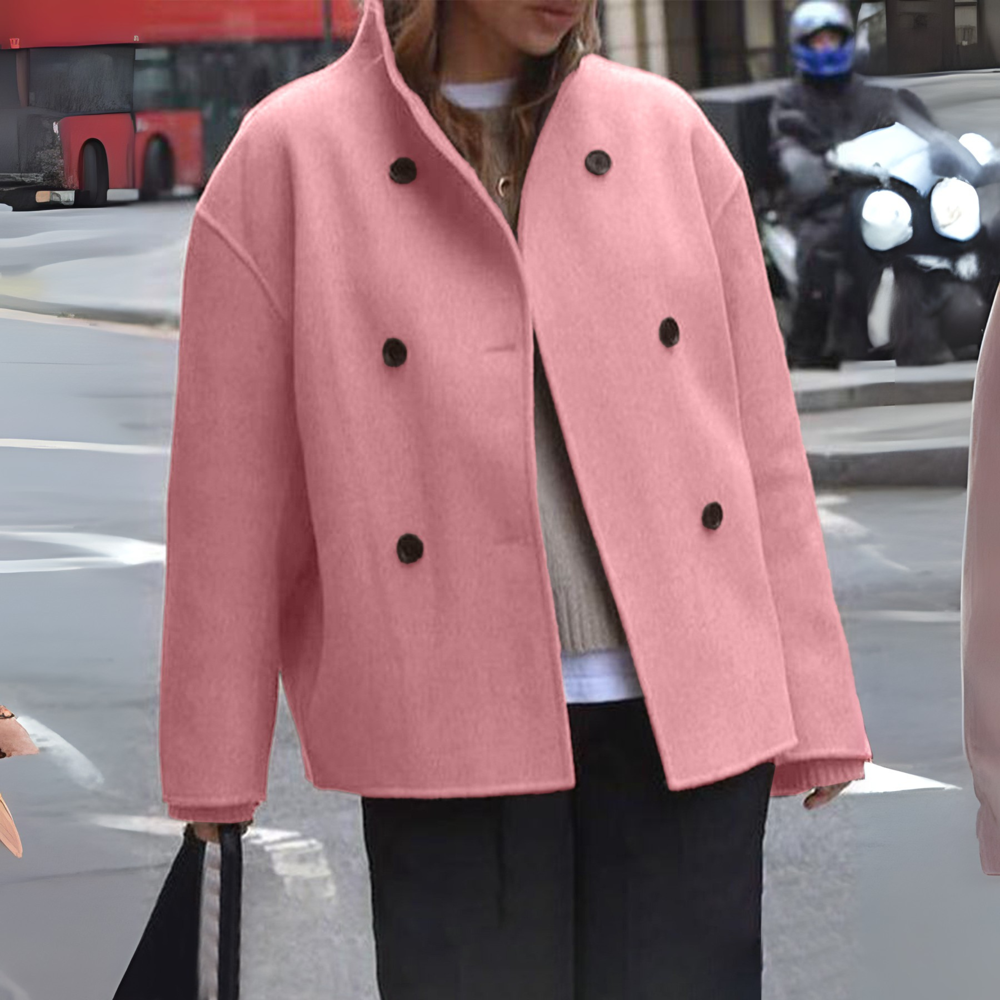 Séraphine | Cozy Stand Collar Long Coat