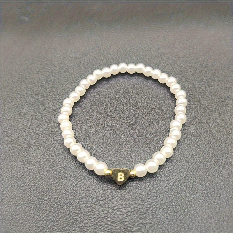 Jocelyn | Initial Heart Charm Bracelet