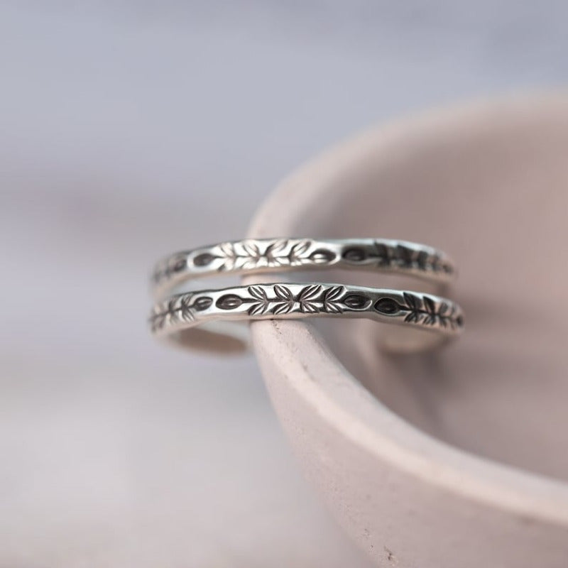 Marina | Silvery Statement Hoop Earrings