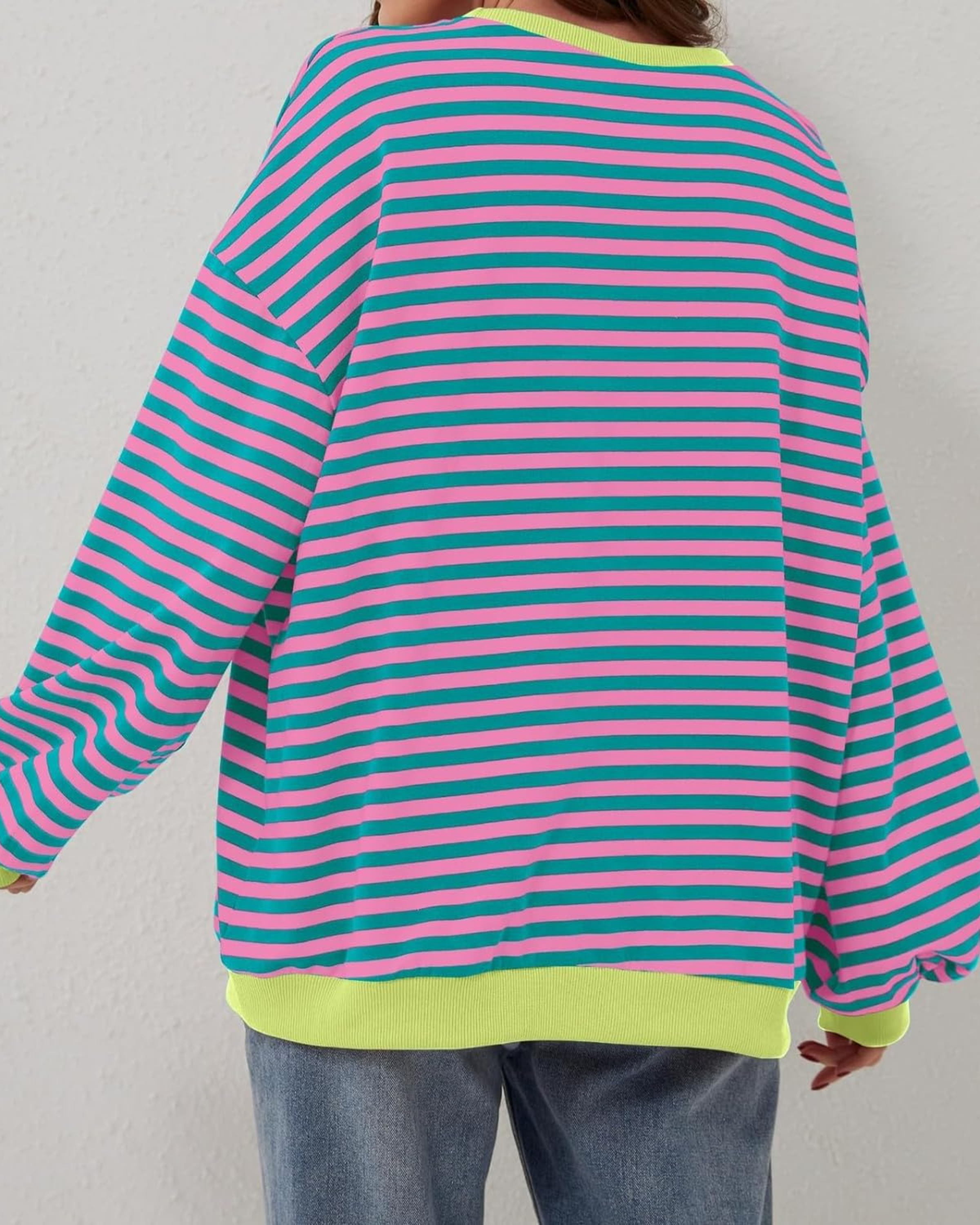 Camille | Striped Oversized Cozy Sweatshirt