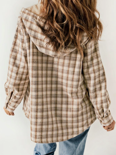 Vivienne | Sherpa-Lined Plaid Hooded Jacket
