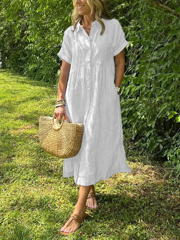 Mae | Striped Shirt Dress, Everyday Elegance
