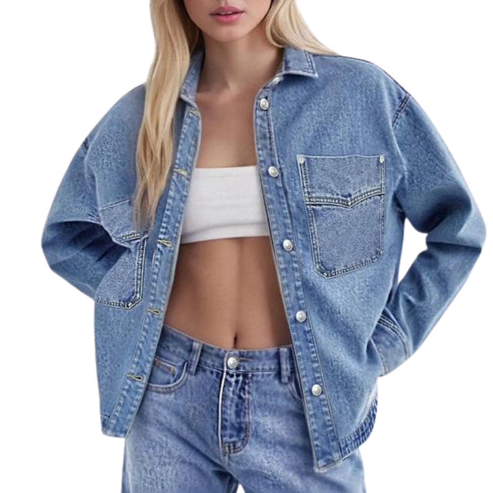 Elara | Vintage Loose Denim Jacket