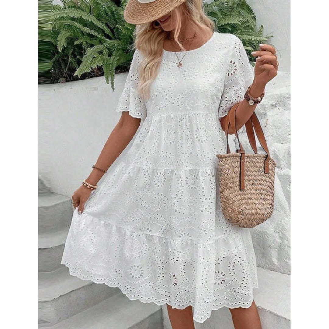 Solène | Boho Round Neck Summer Dress