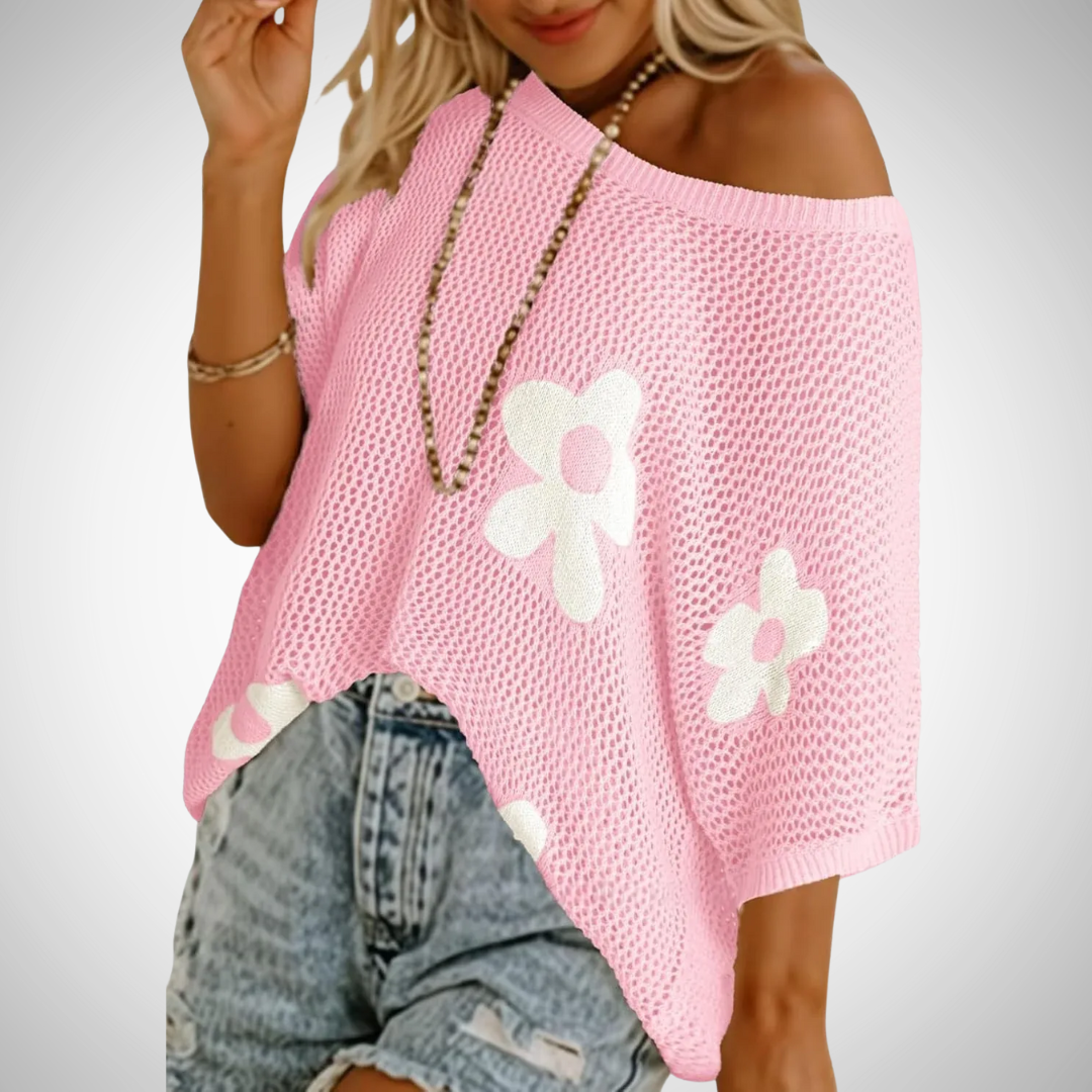 Celeste | Lightweight Crochet Knit Top