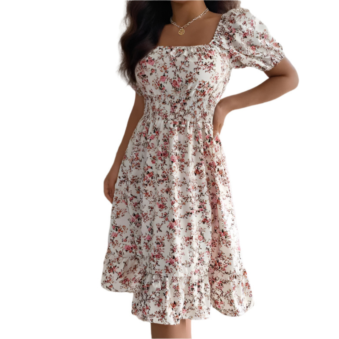Solène | Square Neck Ruffled Sundress