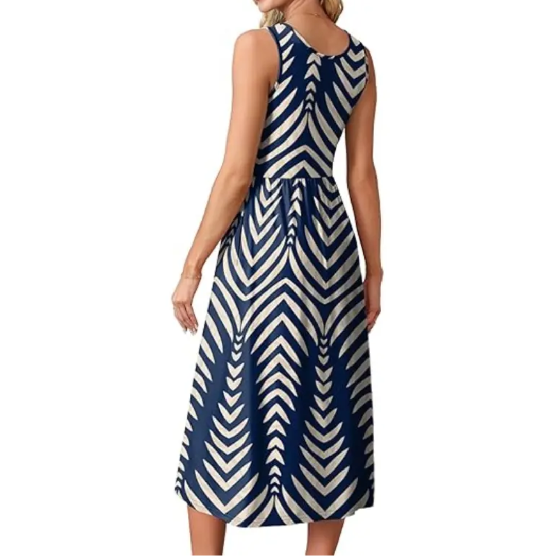 Seraphina | Boho Halter Flowy Midi Dress