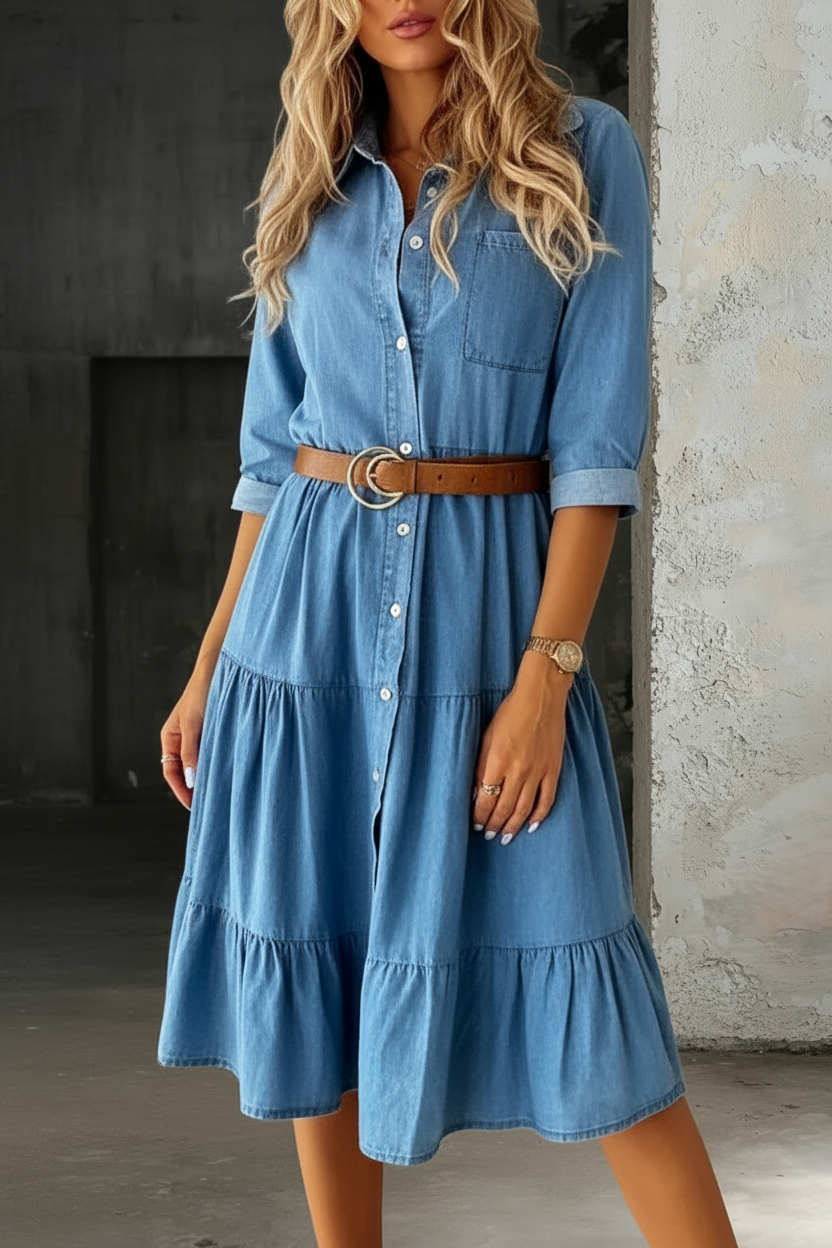 Rae | Relaxed Midi Denim Dress