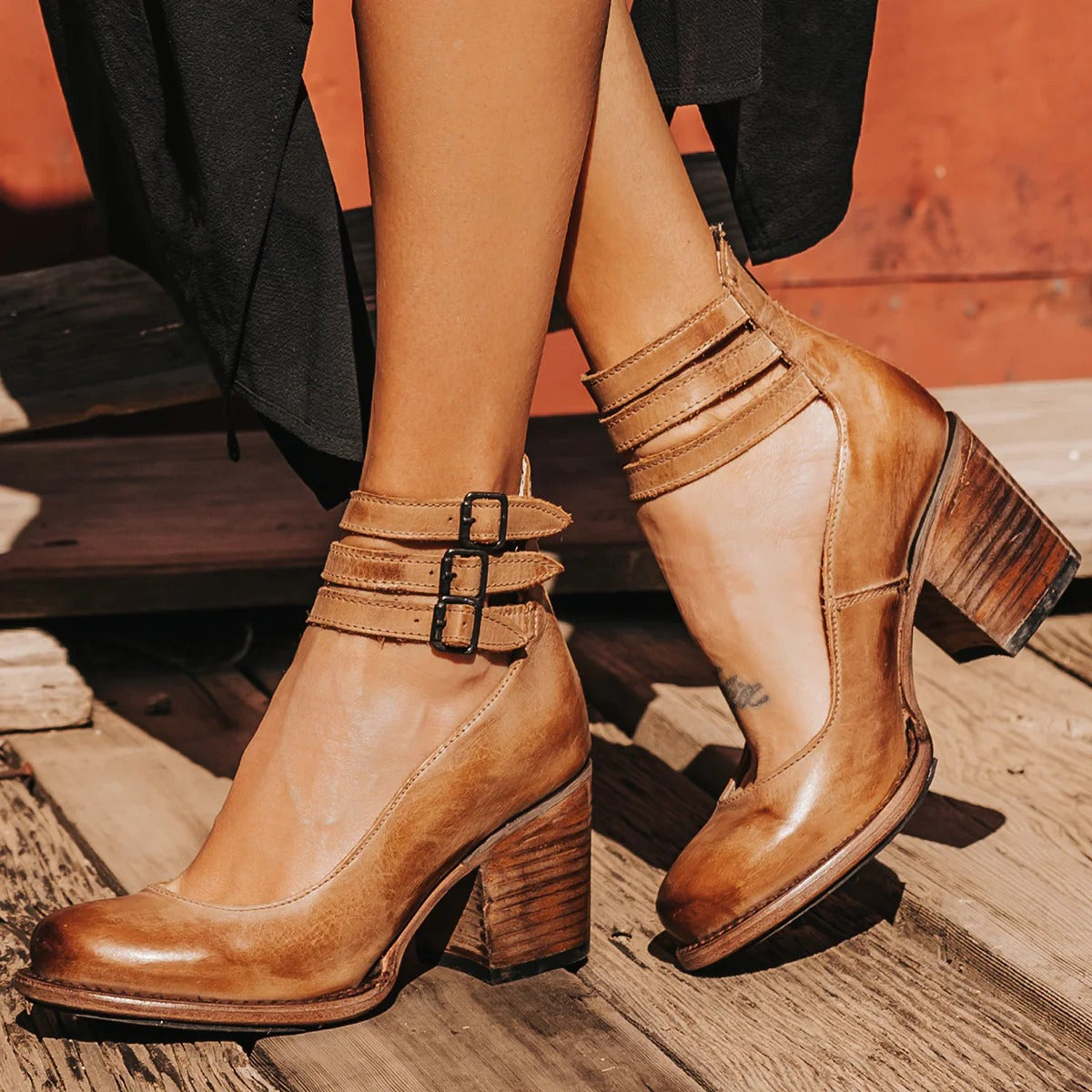 Queen | Buckle Strap Block Heel
