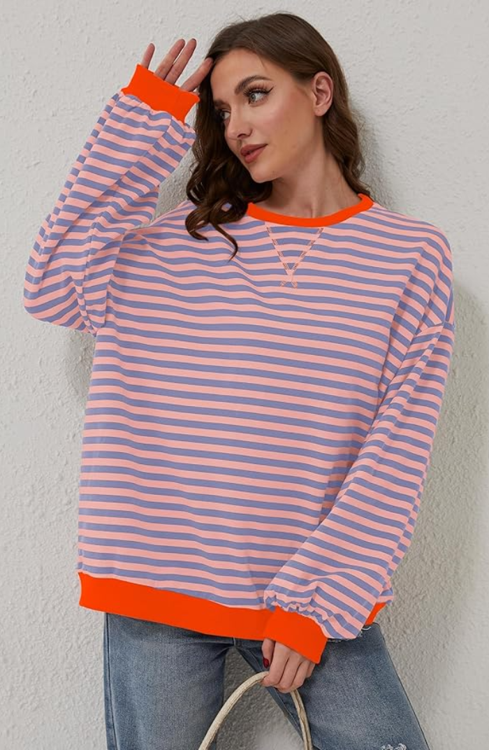 Callie | Striped Oversized Cozy Sweater