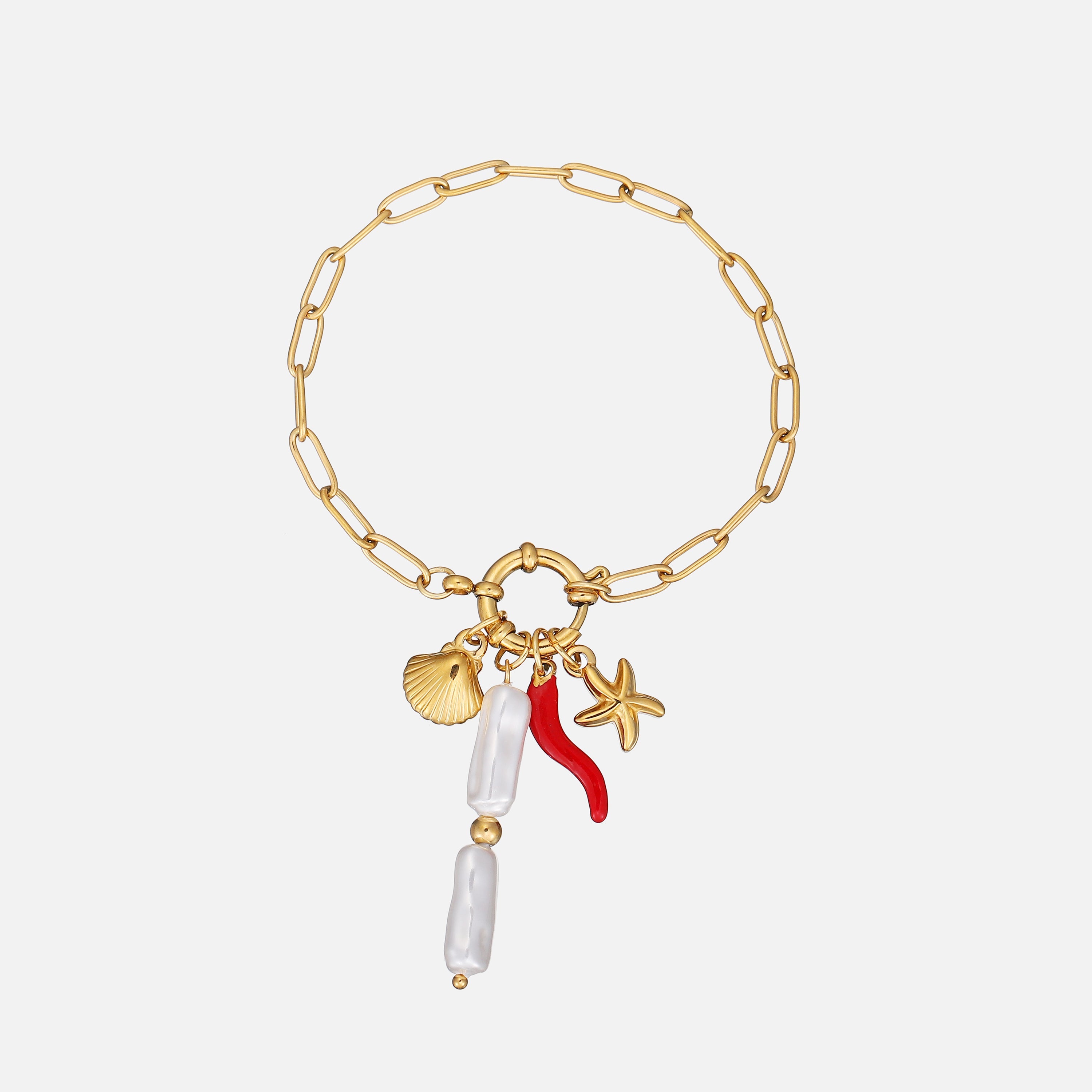 Xiolah | Shell & Pearl Charm Bracelet