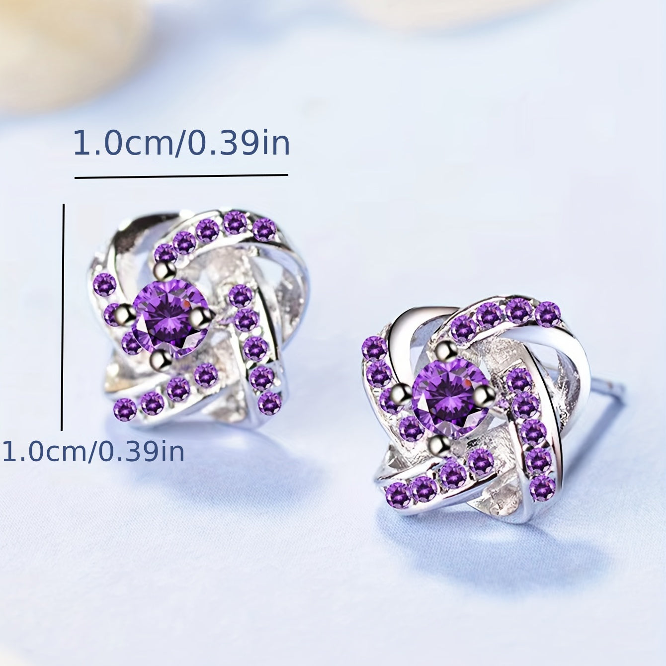 Whitney | Purple Clover Statement Earrings