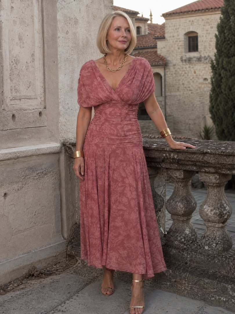 Treva | Off Shoulder Flow Midi Dress