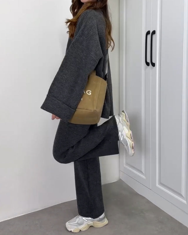 Camille | Cozy Crewneck Two-Piece Set