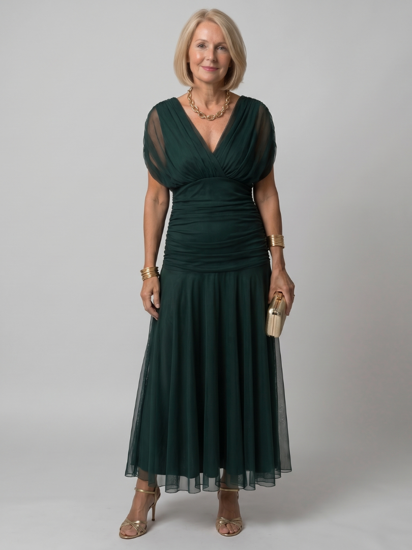 Treva | Off Shoulder Flow Midi Dress