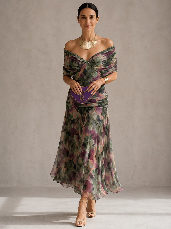 Tillie | Coral Evening Maxi Dress
