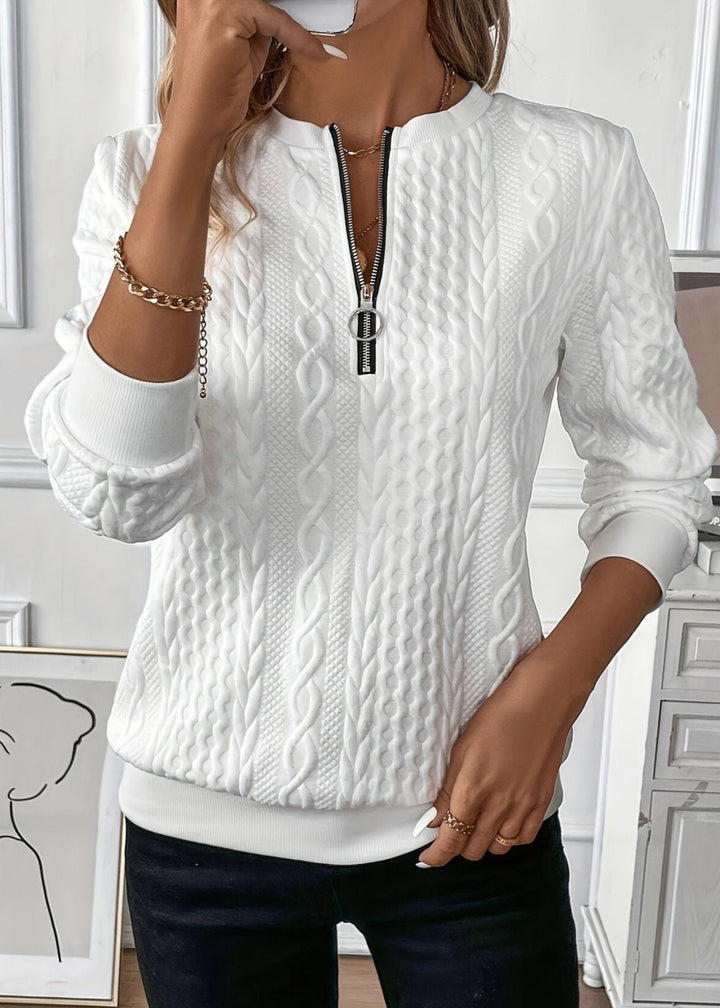 Céleste | Elegant Quarter-Zip Knit Sweater