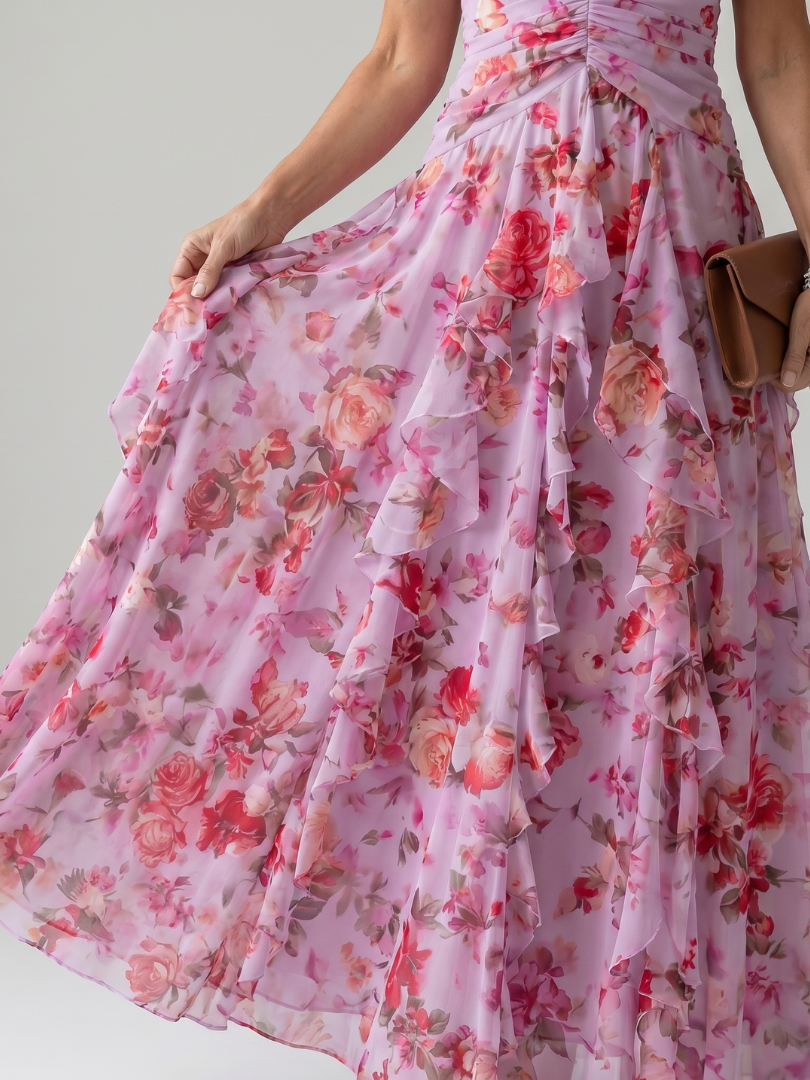 Leonora | Floral Halter Maxi Dress