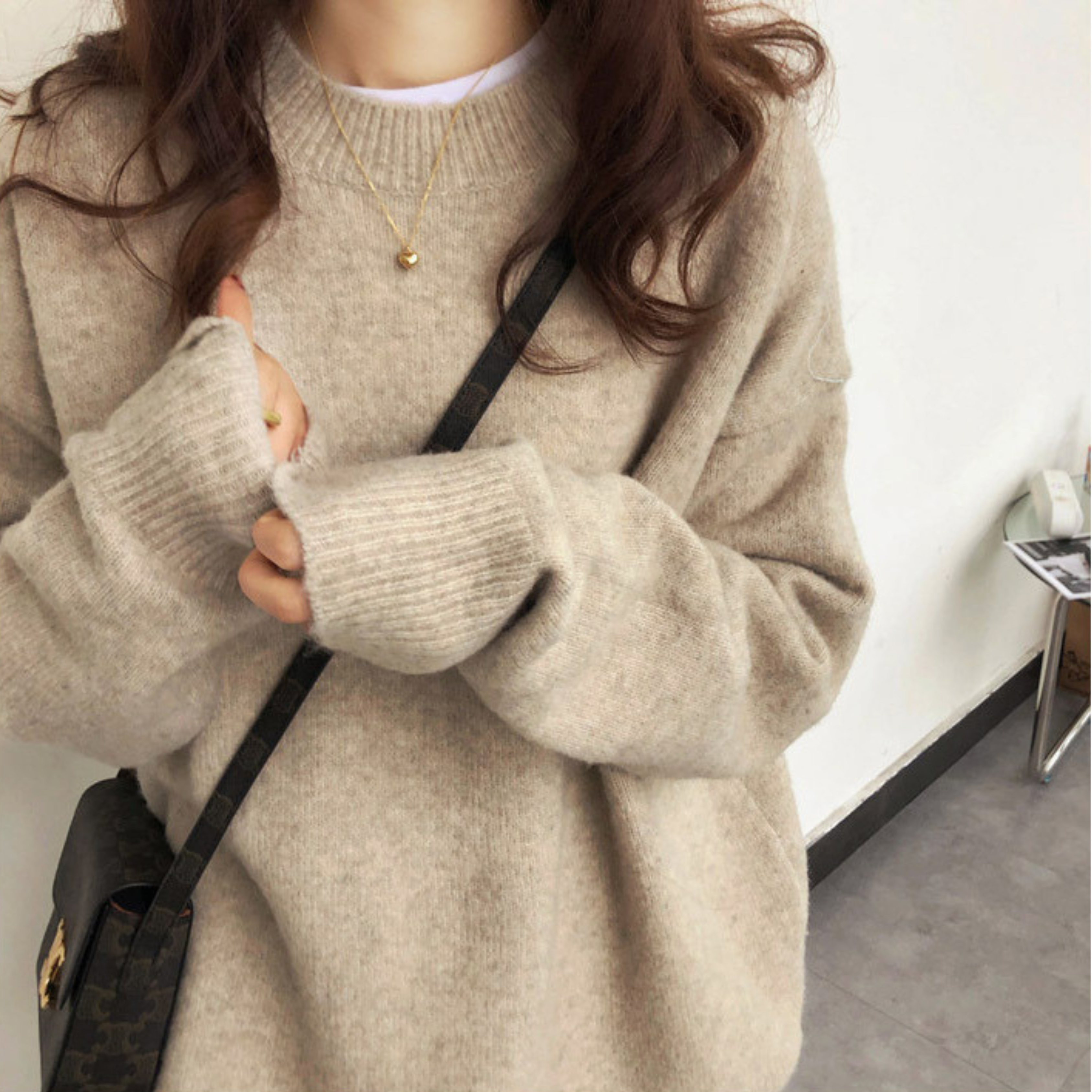 Camille | Relaxed Round Neck Knit Sweater
