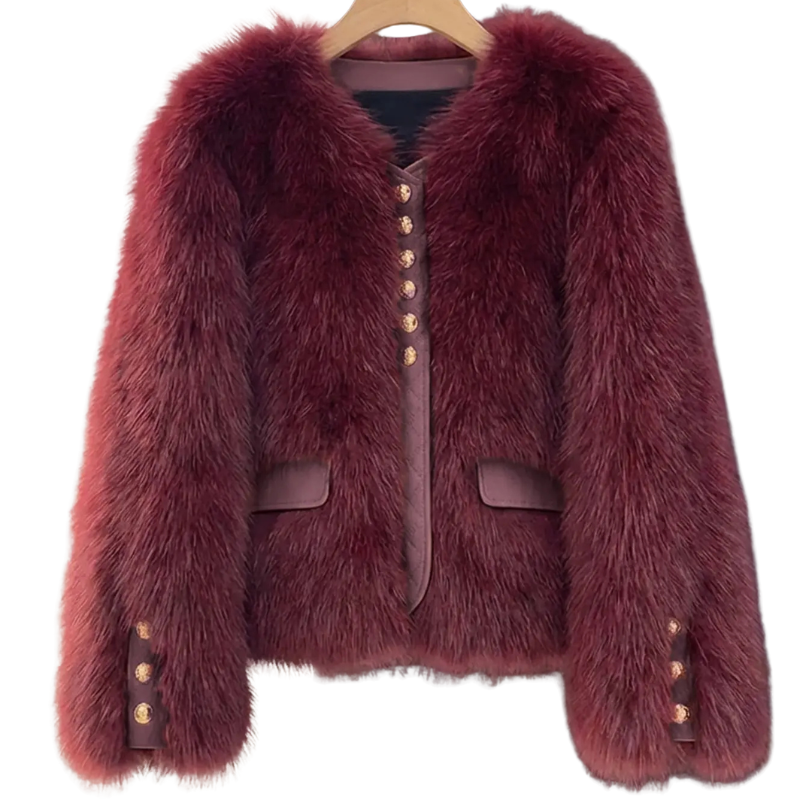 Vivienne | Faux Fur Patchwork Cropped Jacket