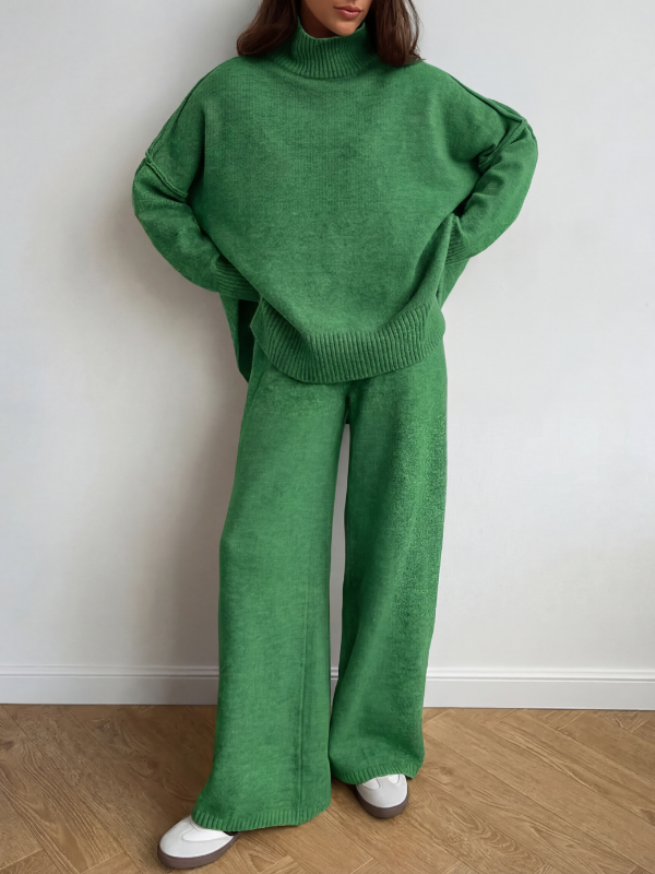 Céleste | Turtleneck & Wide-Leg Knit Set