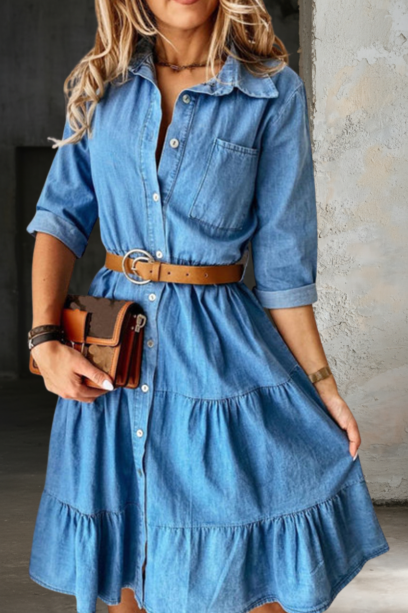 Rae | Relaxed Midi Denim Dress