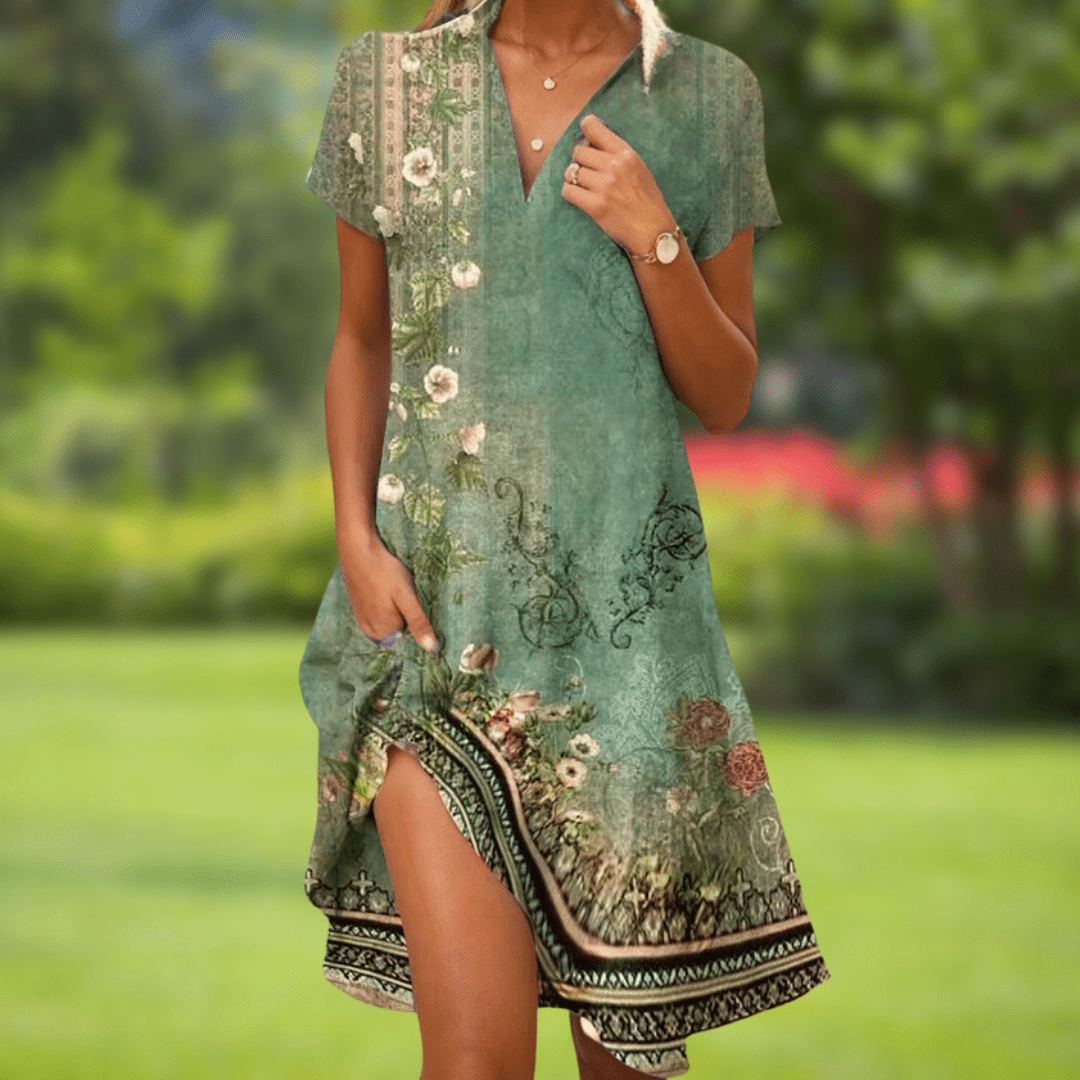 Elease | Floral Print Midi Dress