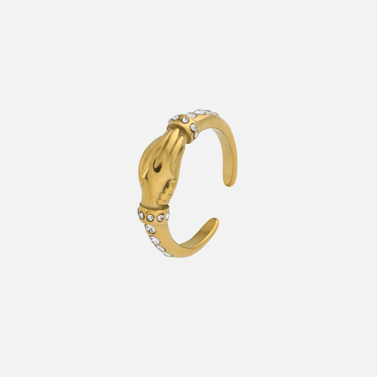 Jemima | Adjustable Crystal Hand Ring