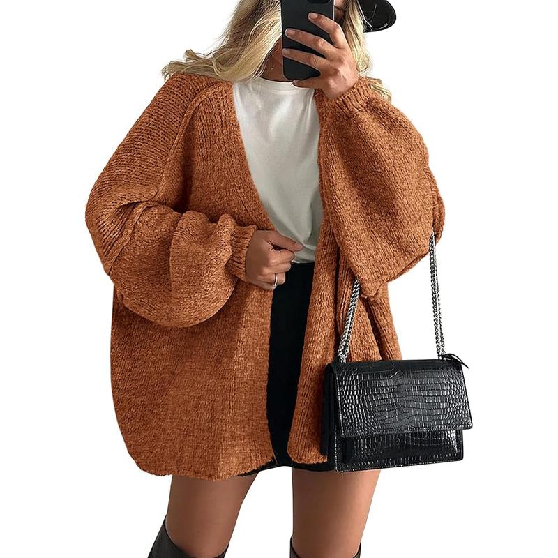 Veronika | Oversized Lantern Sleeve Knit Cardigan