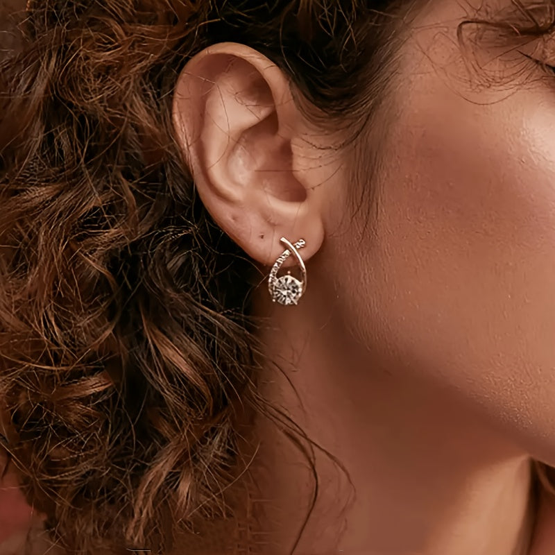 Ulani | Golden Cross Zirconia Studs