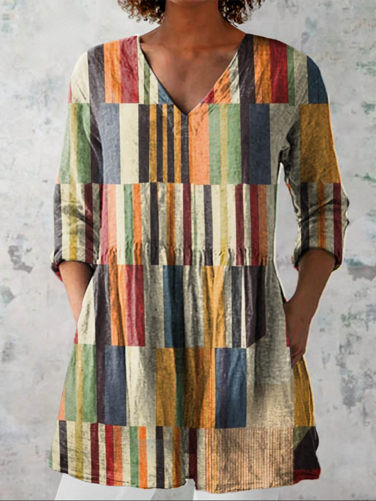 Rylie | Long V-Neck Blouse