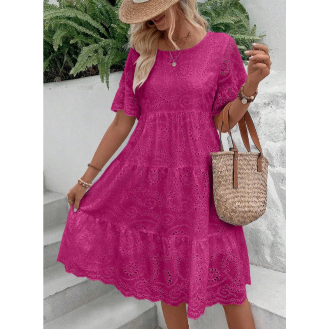 Solène | Boho Round Neck Summer Dress
