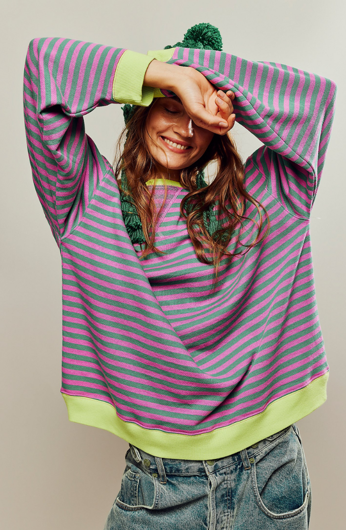 Callie | Striped Oversized Cozy Sweater