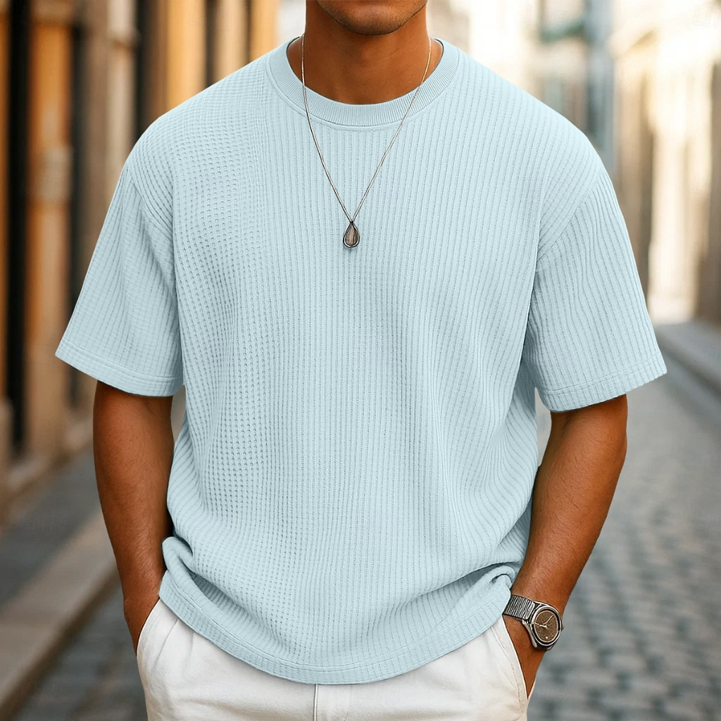 Zachariah | Waffle Knit Summer T-Shirt
